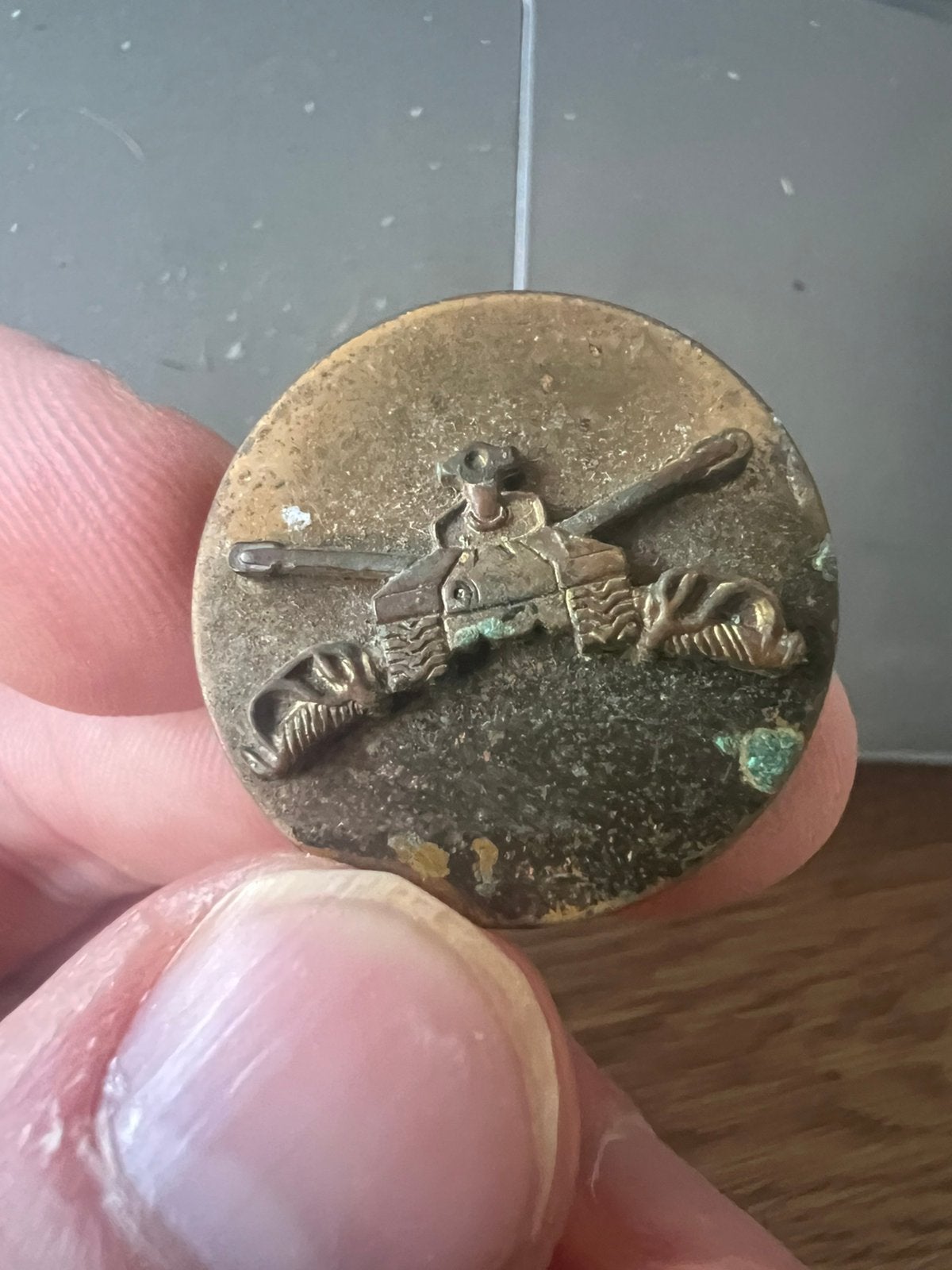 Amerikaans Korea Collar disc embleem armored corps, Amerika, Verzenden, Embleem of Badge, Landmacht