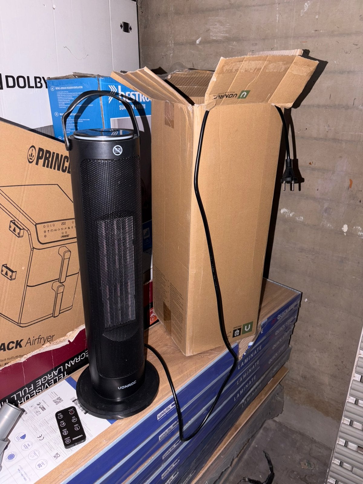 Vonroc elektrische kachel ventilatorkachel zwart torenmodel, Huis en Inrichting, Kachels, Ophalen, Overige soorten, Elektrisch