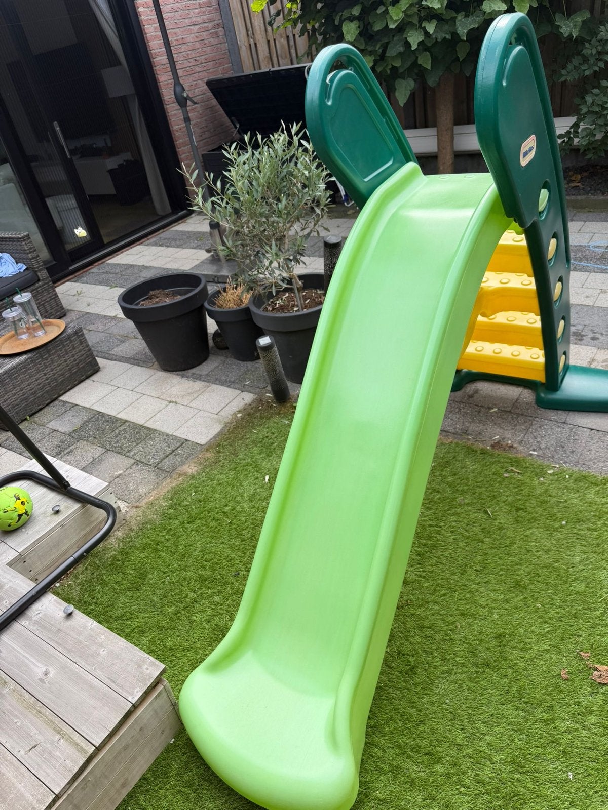 Little Tikes Glijbaan - Groen/Geel, Kinderen en Baby's, Speelgoed | Buiten | Speeltoestellen, Ophalen, Gebruikt, Glijbaan