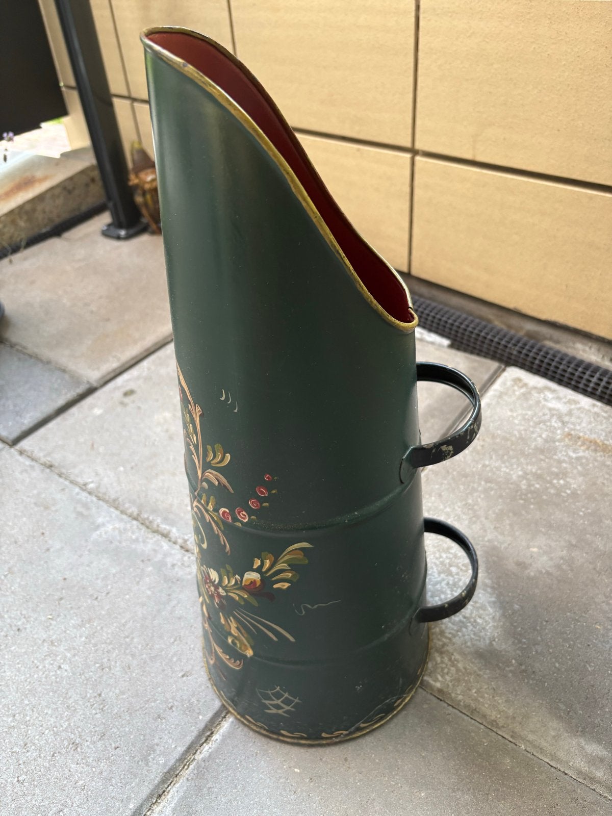 Antieke Hindelooper kolenkit met bloemmotief, Antiek en Kunst, Ophalen of Verzenden