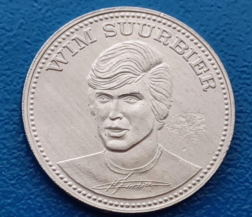 Penning Wim Suurbier 'Ajax' - Shell 1970, Postzegels en Munten, Penningen en Medailles, Overige materialen, Nederland, Verzenden