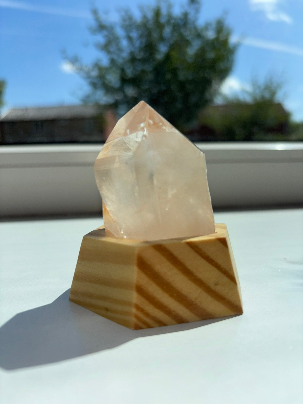 Lemurian Kwarts met Groeilijnen & Regenbogen – 116 gram, Ophalen of Verzenden, Mineraal