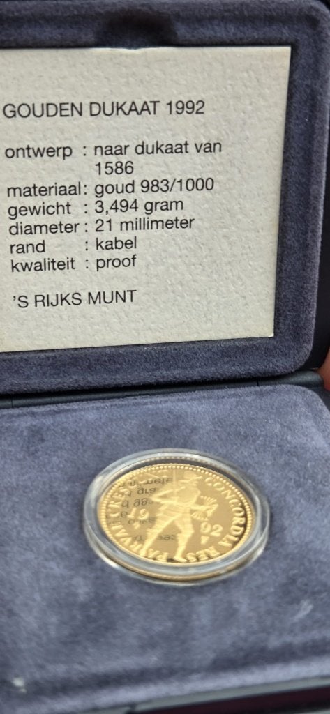 Gouden dukaat 1992, Vóór koninkrijk, Losse munt, Goud, Overige waardes