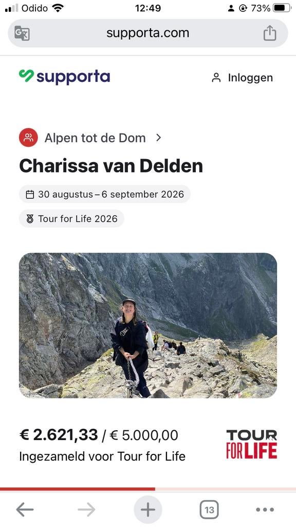 Tour for life sponsoring gezocht, Ophalen of Verzenden, Overige typen