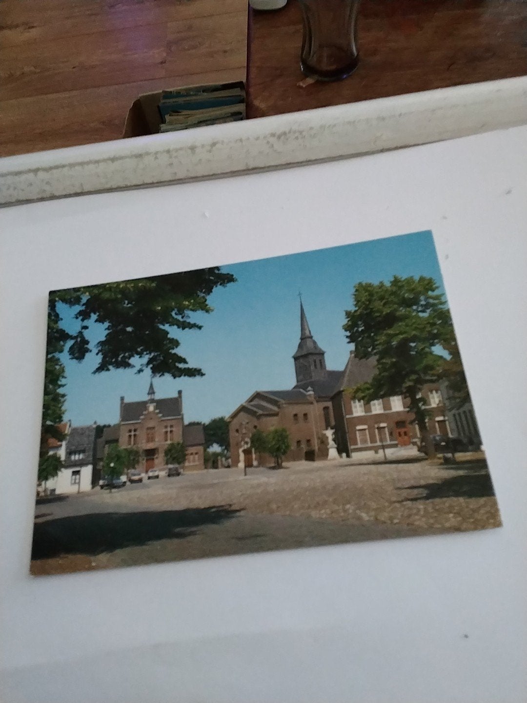 Oude postkaart Jan van Steffeswertplein Stevensweert, Ophalen of Verzenden, 1980 tot heden, Gelopen