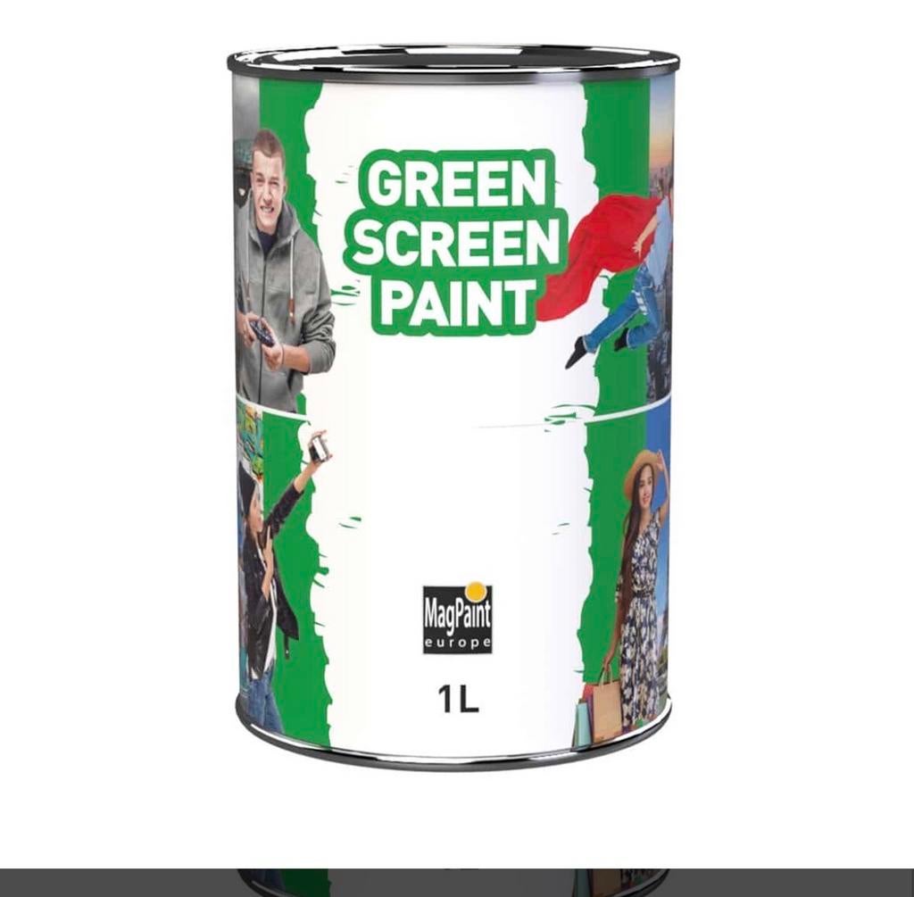 Greenscreenpaint Chroma Key Verf 1L (10m2), Nieuw, Ophalen of Verzenden, Verf, Minder dan 5 liter
