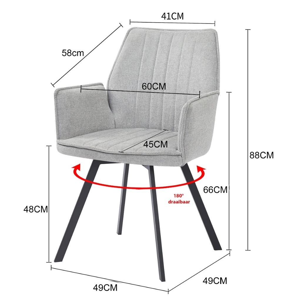 Magazijn Leegverkoop Nieuwe draai-eetstoelen stof beige SALE, Industrieel hotelchique, Overige kleuren, Nieuw, Ophalen of Verzenden