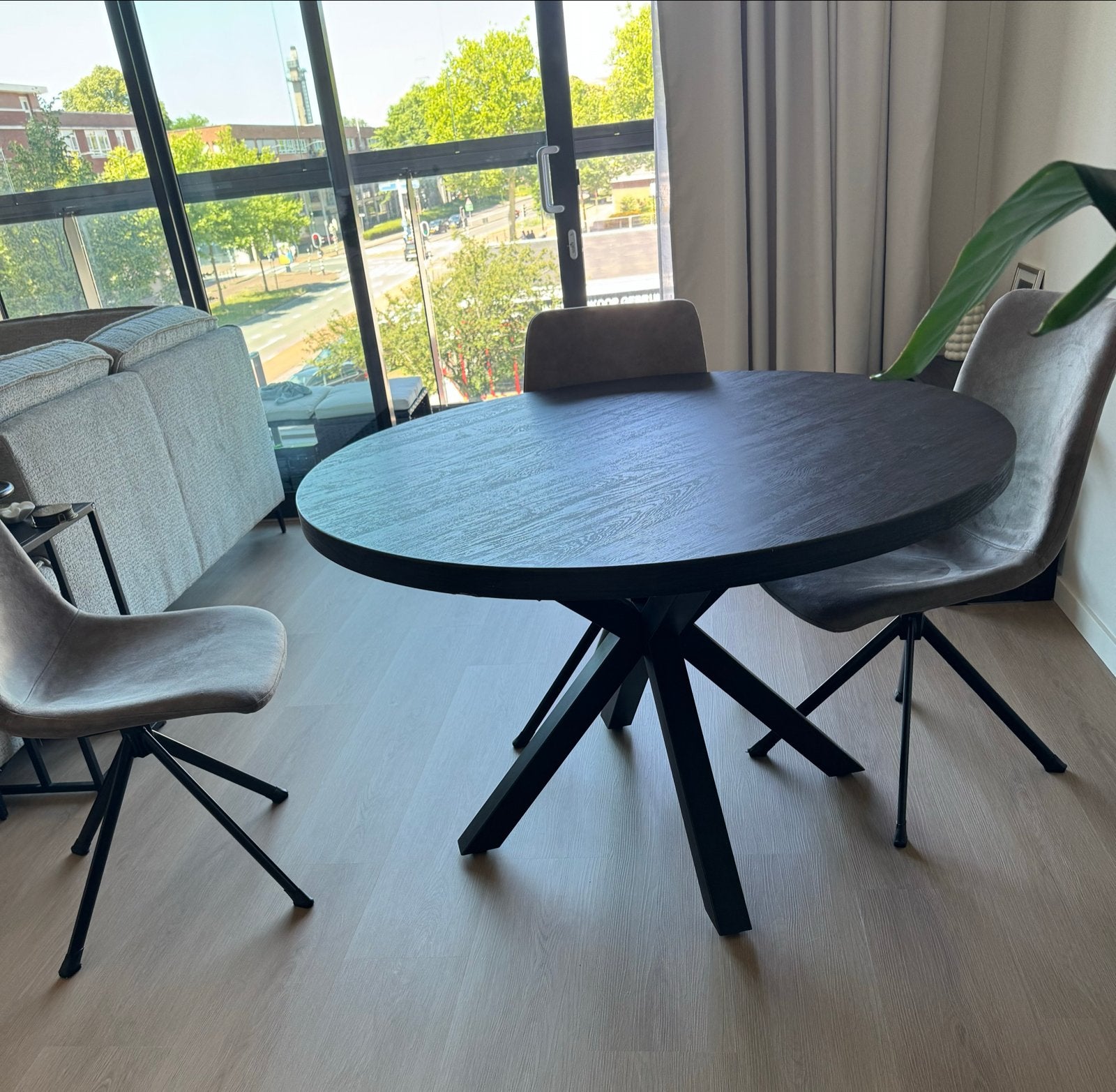 Kwantum ronde eettafel ø120 cm, 76 cm hoog, Ophalen, Gebruikt, 100 tot 150 cm, Rond