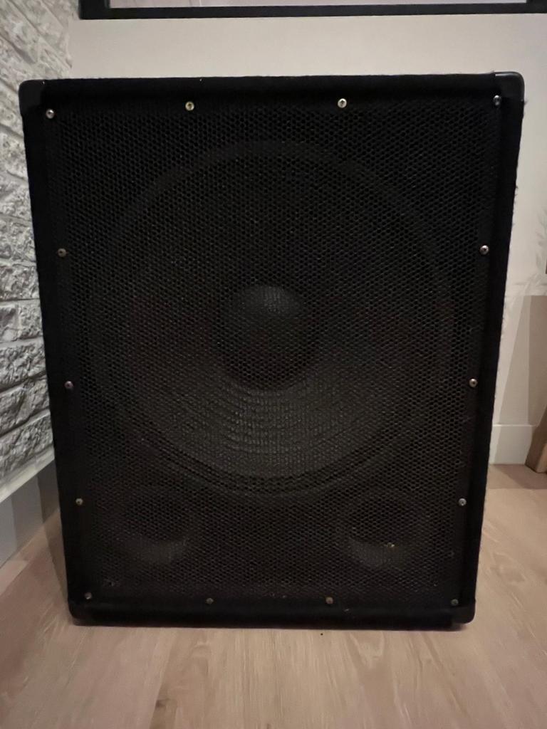 2x Omnitronic BX-1550 Subwoofer, Gebruikt, Subwoofer, 120 watt of meer, Ophalen