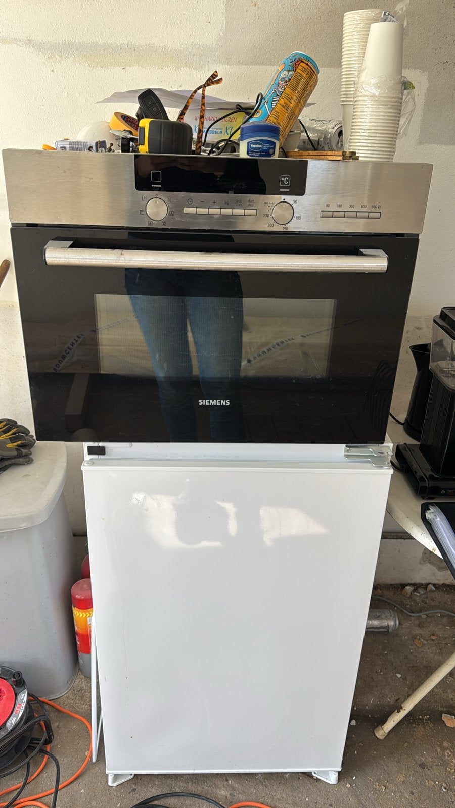 Siemens inbouw combimagnetron - zo goed als nieuw, Witgoed en Apparatuur, Ovens, Ophalen, 45 tot 50 cm, Gebruikt, Hete lucht
