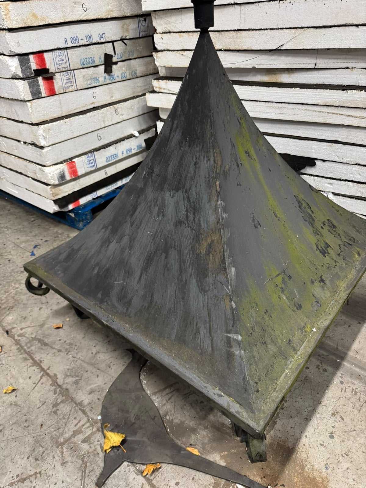Gebruikte schoorsteenkap 95x95cm met fazant - Opknapper, Ophalen, Gebruikt, Overige soorten, Nvt