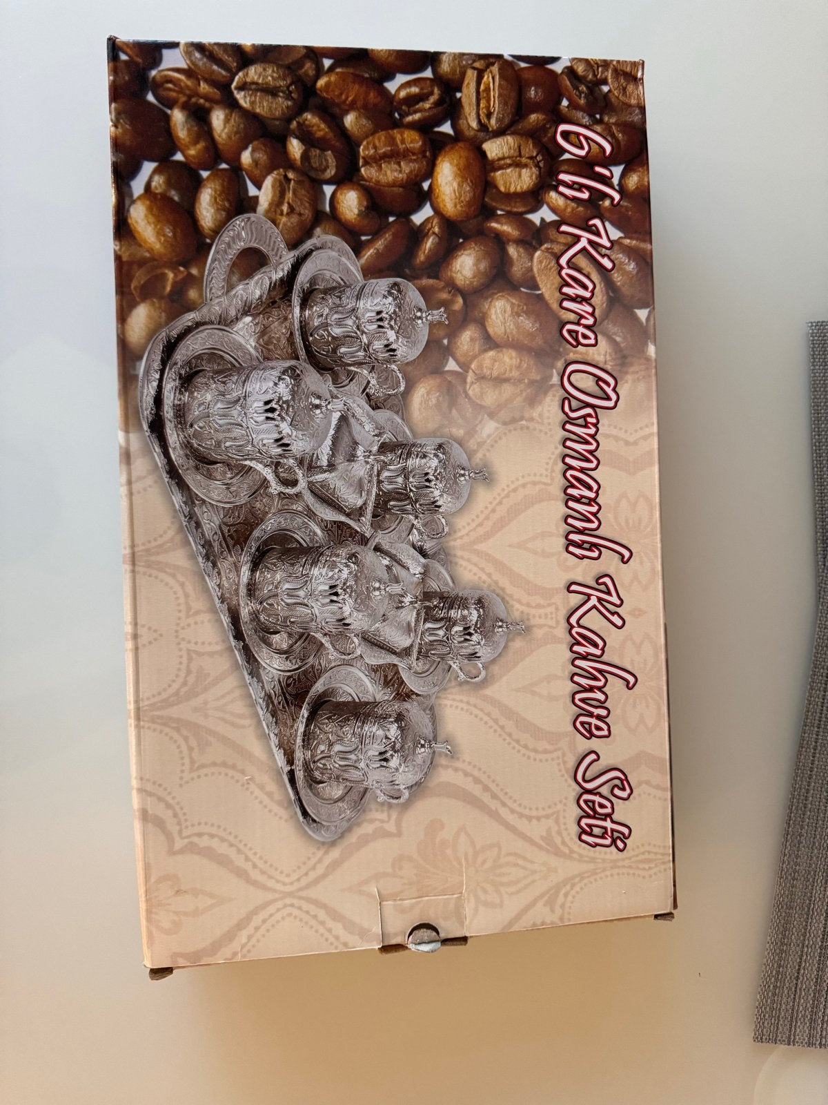 6 personen Turkse/Ottomaanse koffieset met dienblad - Nieuw, Ophalen, Vintage, Nieuw, Metaal