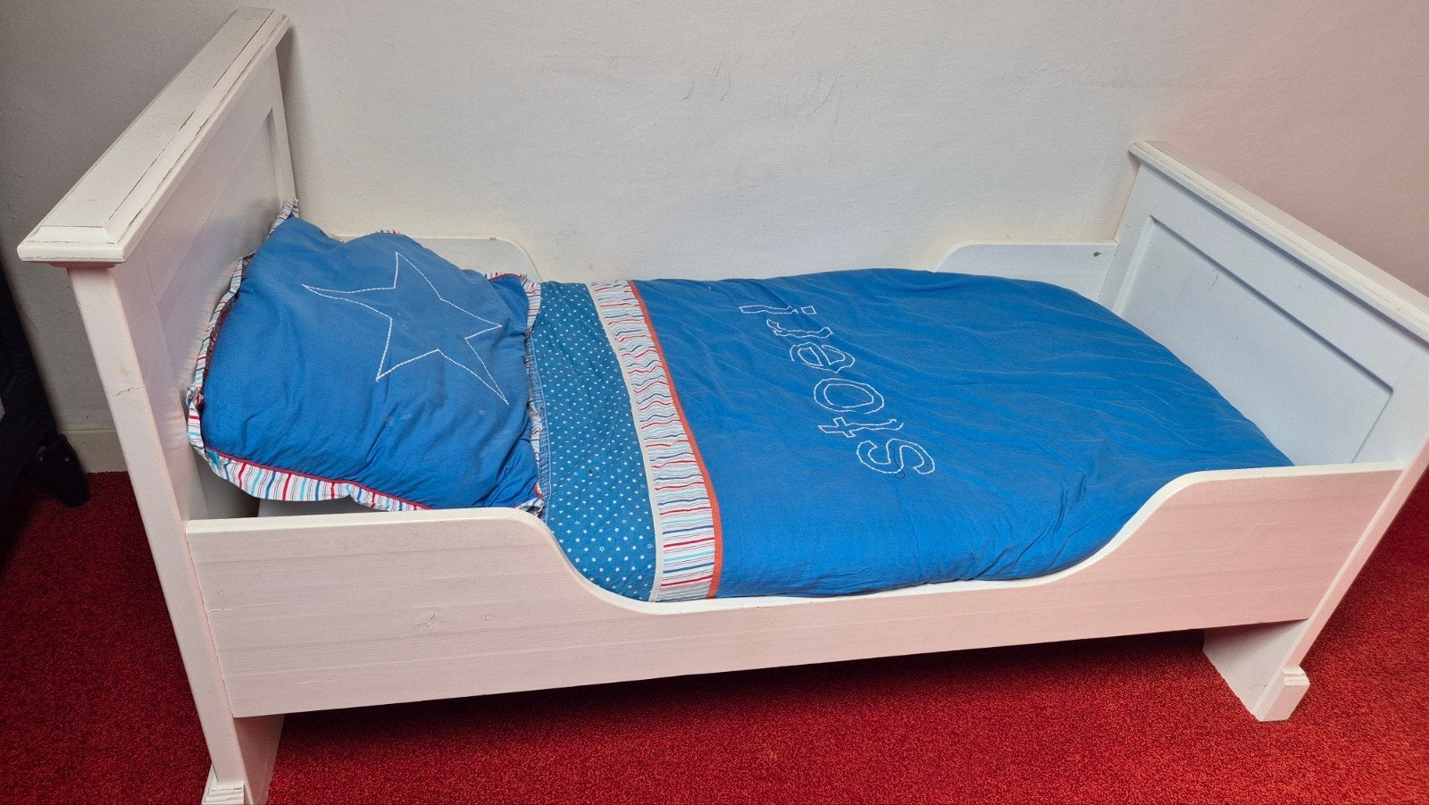 Peuterbed, Kinderen en Baby's, Ophalen, 160 tot 180 cm, 85 tot 100 cm, Lattenbodem