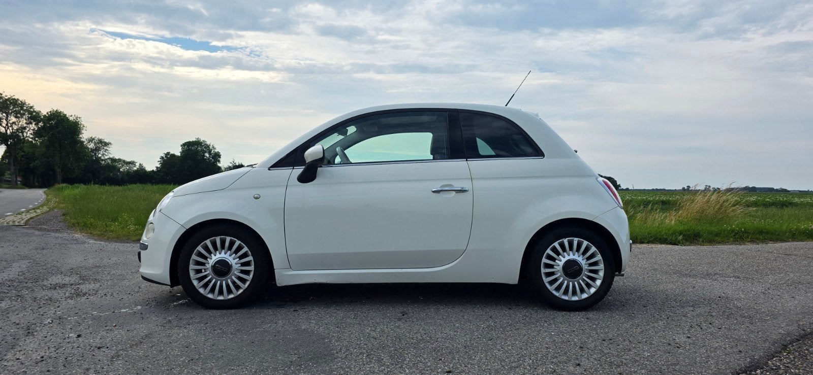 Fiat 500 1.2 C 2008 Wit AIRCO /nieuwe APK, Auto's, Voorwielaandrijving, 1242 cc, 4 cilinders, 840 kg