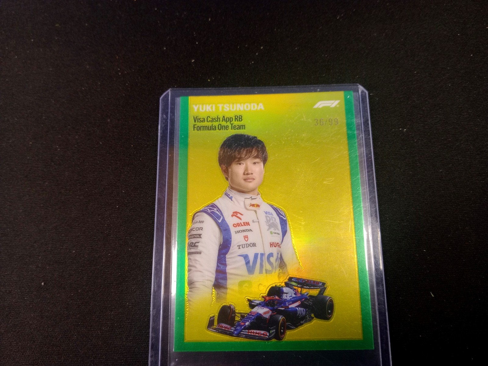 Yuki Tsunoda F1 Topps Chrome 2024 Kaart - Groen  36/99, Ophalen of Verzenden