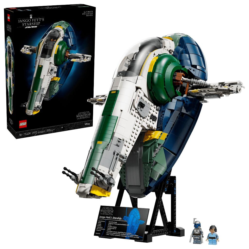 Jango Fetts Firespray-class ruimteschip 75409 met gifts, Star Wars, Compleet, Lego, Nieuw