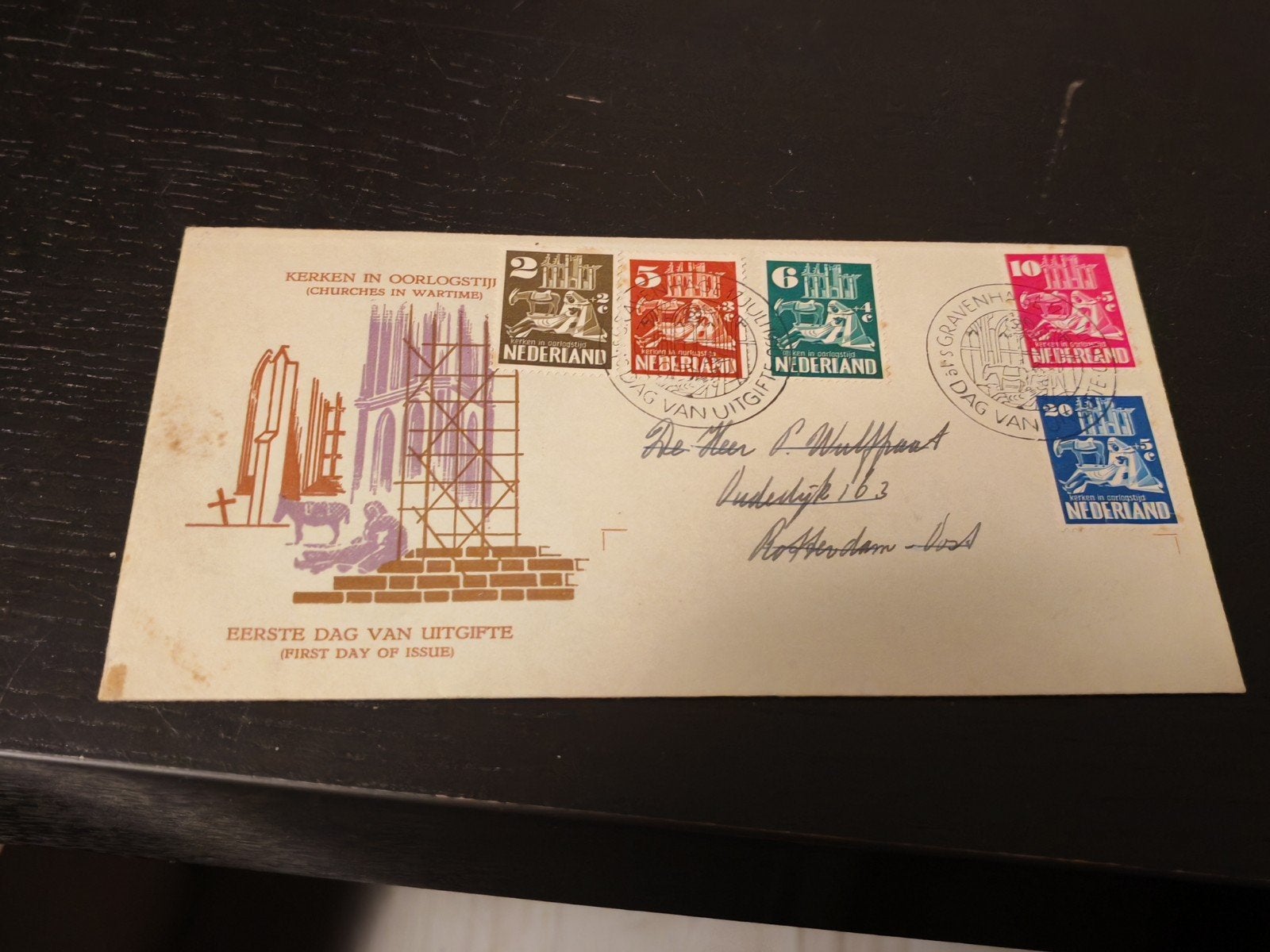 Nederland vanaf fdc E2 compleet deels open klep! (2/2), Ophalen of Verzenden, Nederland
