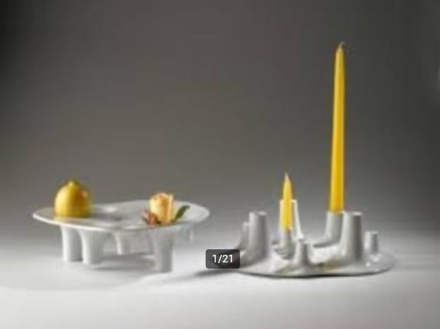 Willem Noyons design Fruit and Fire fruitschaal kandelaar 2x, Ophalen of Verzenden