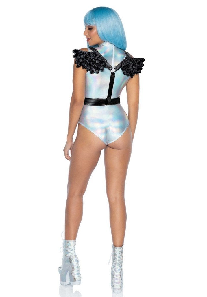 Vleugels harnas zwart nep leer vleugeltjes dames body riem, Ophalen of Verzenden, Nieuw, Carnaval, Accessoires