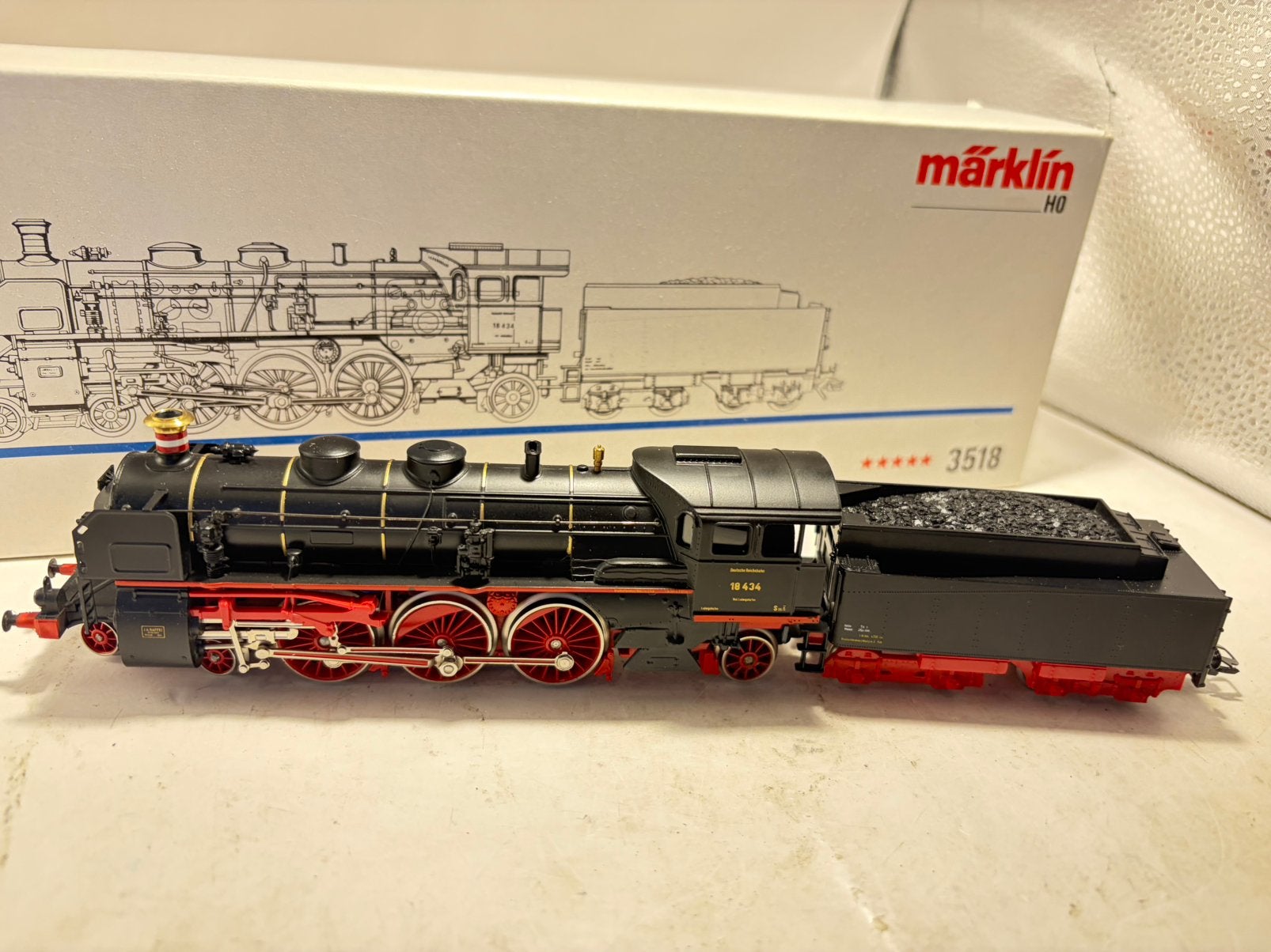 Marklin  3518 br18.4  lezen!!!!!, Hobby en Vrije tijd, B, Wisselstroom, Gebruikt, A