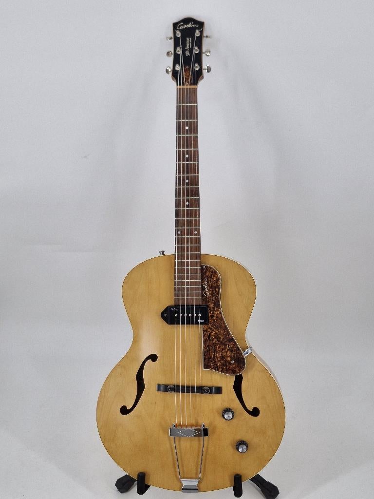Godin 5th avenue incl. P90 - Ocassion, Ophalen of Verzenden, Gebruikt, Hollow body, Overige merken