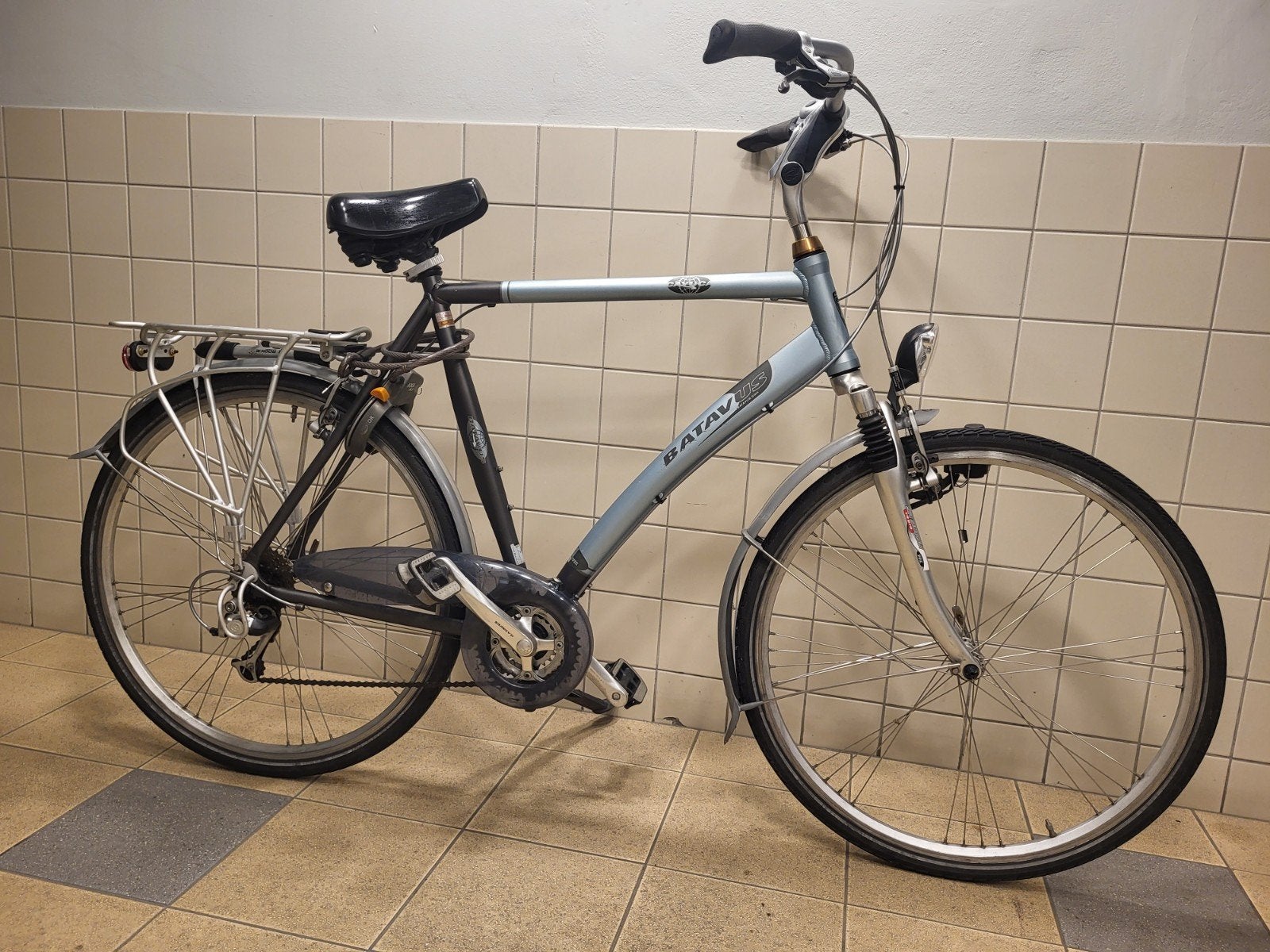 Batavus heren fiets, frame 61cm, 3x8 versnellingen,, Fietsen en Brommers, Ophalen, Gebruikt, Velgrem, Versnellingen