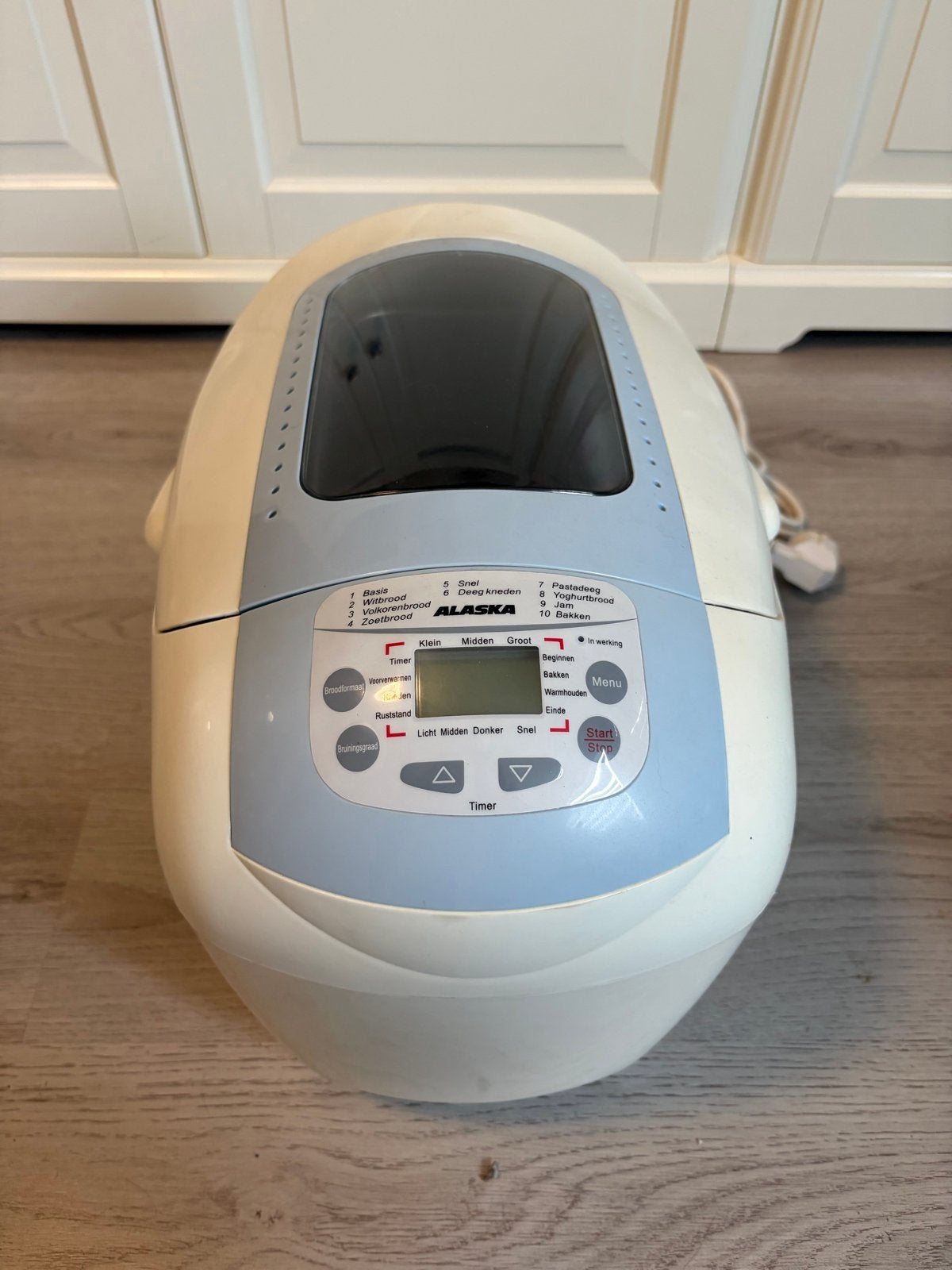 Alaska Broodbakmachine met Timer en Kijkvenster, Met timer, Gebruikt, 800 tot 1200 gram deeg, Ophalen of Verzenden