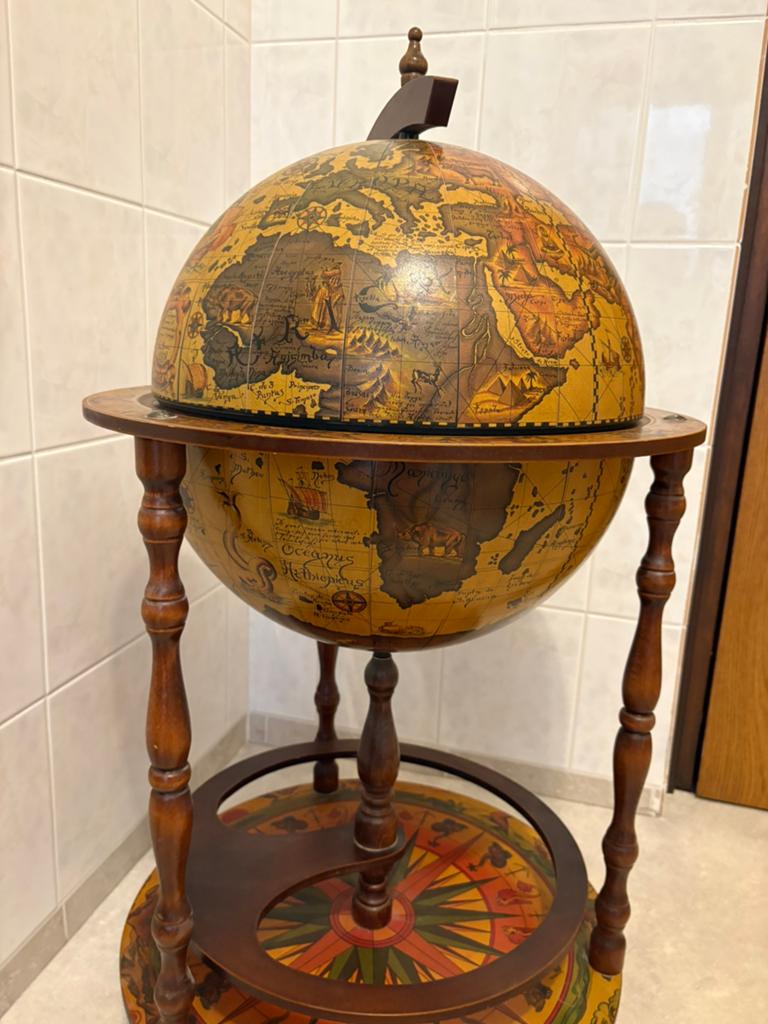 ITALIAANSE bar globe drankglobe wereldbol globebar barglobe, Ophalen of Verzenden, Zo goed als nieuw
