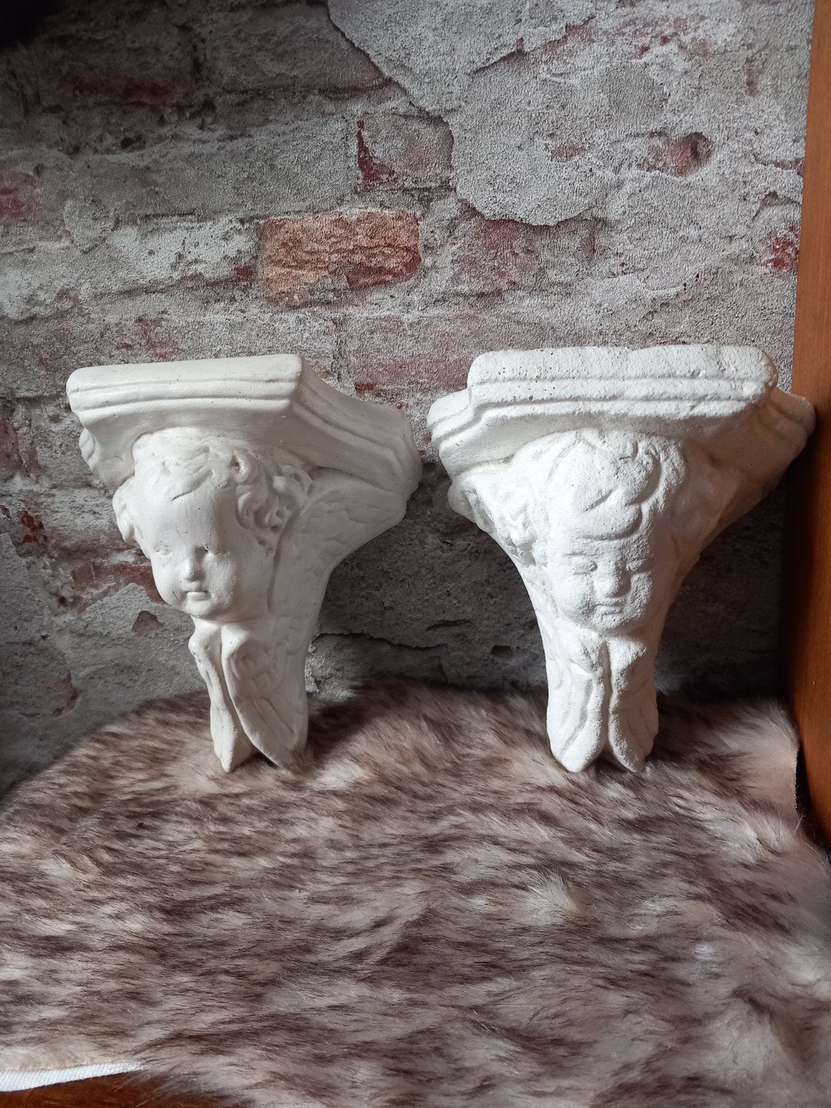 Set van 2 decoratieve engelenconsoles, Ophalen of Verzenden