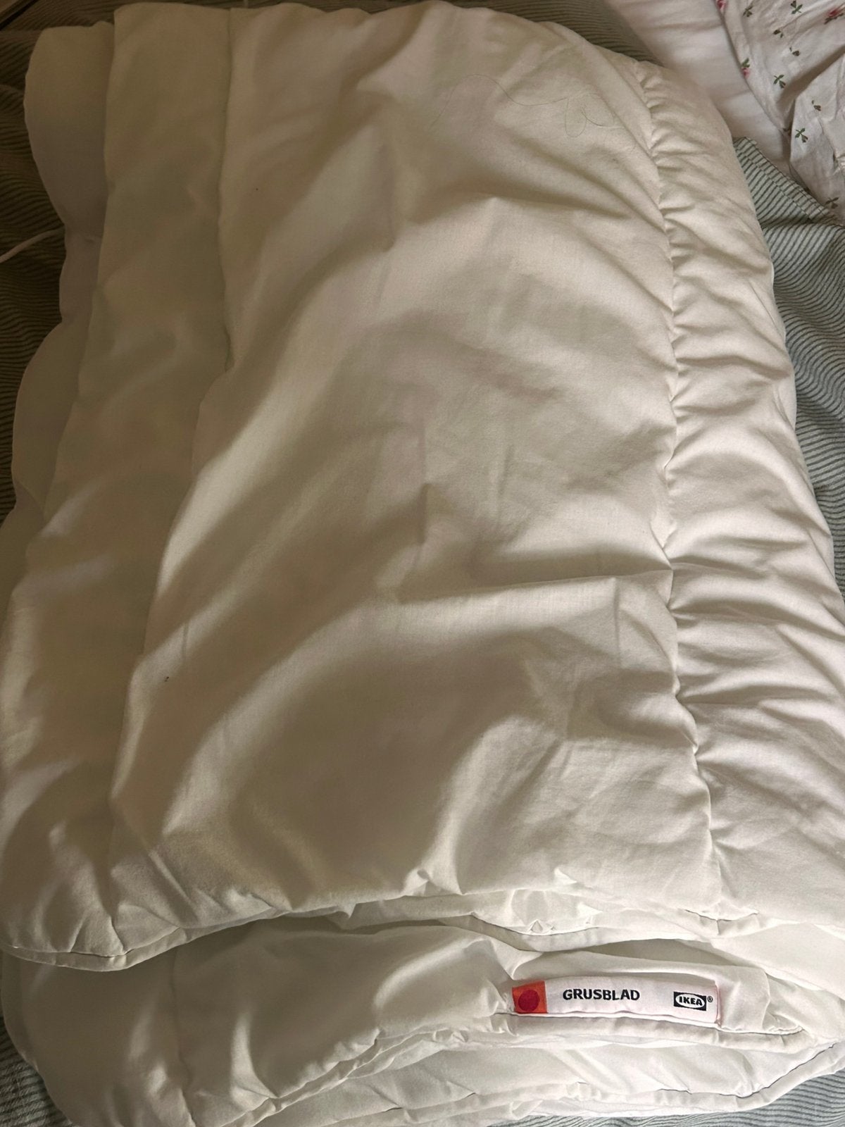 Ikea single bed duvet - Grusblad, Ophalen, Eenpersoons, Wit, Deken of Dekbed