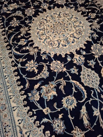 HANDGEKNOOPTE PERZISCH TAPIJT UIT IRAN NAIN ️ZO GOED ALS N, 150 tot 200 cm, 200 cm of meer, Ophalen of Verzenden, Rechthoekig