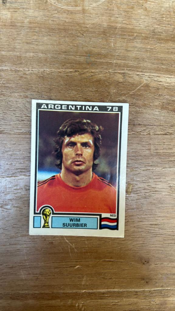 Panini Argentina 78 plaatje Wim Suurbier WK 78, Verzenden, Zo goed als nieuw, Sticker