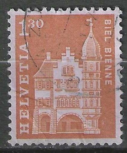 Zwitserland 1960-1963 - Yvert 658A - Bienne - 1,30 f. (ST), Verzenden, Gestempeld
