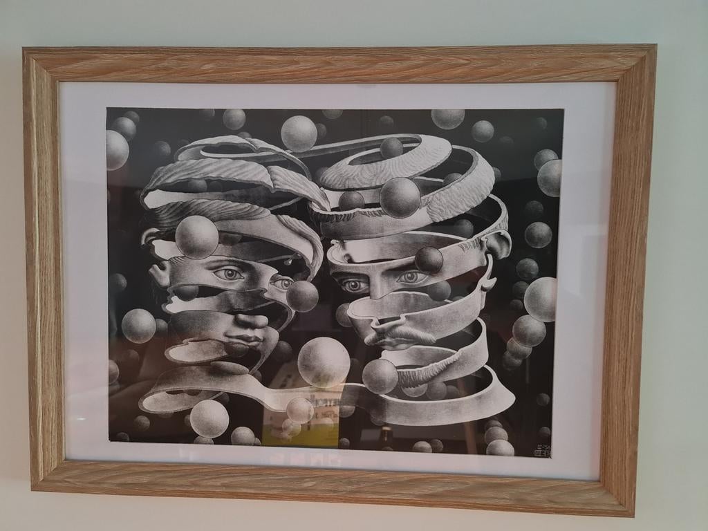 3x ingelijste Escher museumprint., Ophalen