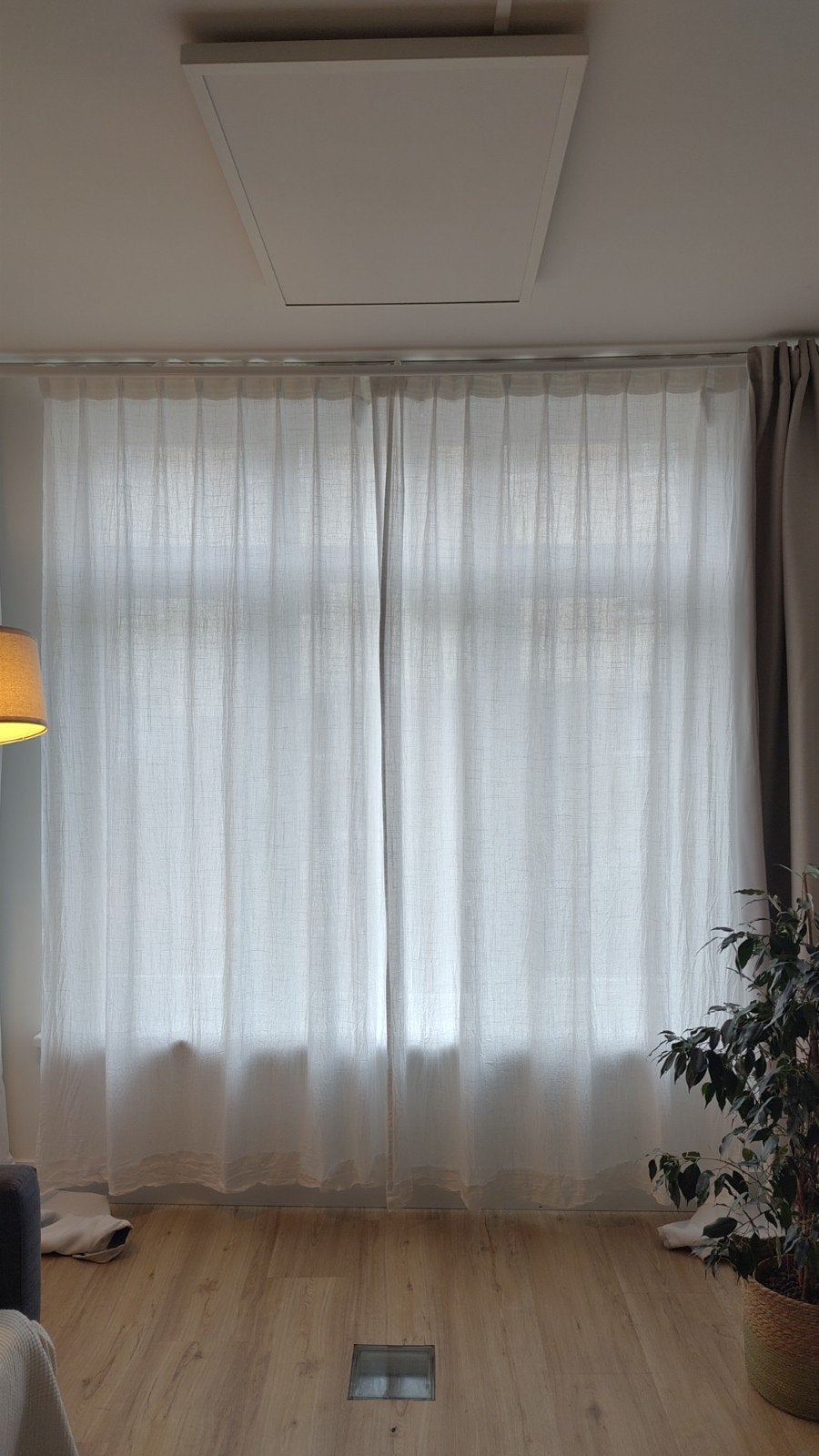 IKEA Silverlönn vitrage gordijnen 235x145 cm, Vitrage, Gebruikt, Wit, Ophalen of Verzenden