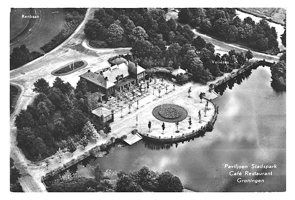 948748 Groningen 1966 Paviljoen Stadspark Restaurant Onbesch, Ophalen of Verzenden, 1960 tot 1980, Ongelopen, Groningen