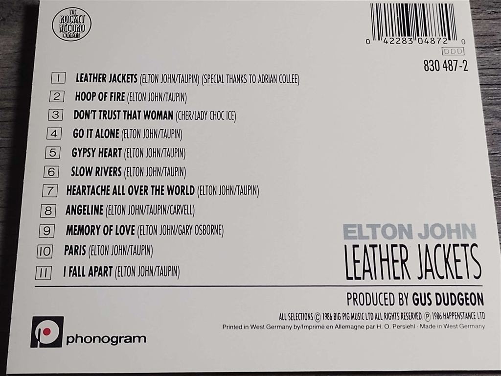 Elton John ‎– Leather Jackets, Ophalen of Verzenden, Zo goed als nieuw, Pop
