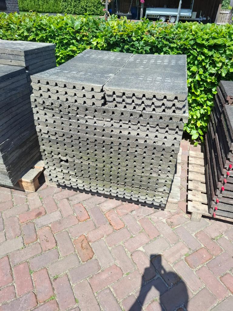 ✅️ Rubberen tegels 100x100x4,5 cm Speeltoestellen Zwembaden, Tuin en Terras, Tegels en Klinkers, Ophalen, Rubber, Overige typen