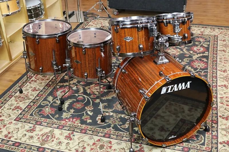 Tama B/B Limited Exotic Tigerwood Drumset, Ophalen, Zo goed als nieuw, Tama