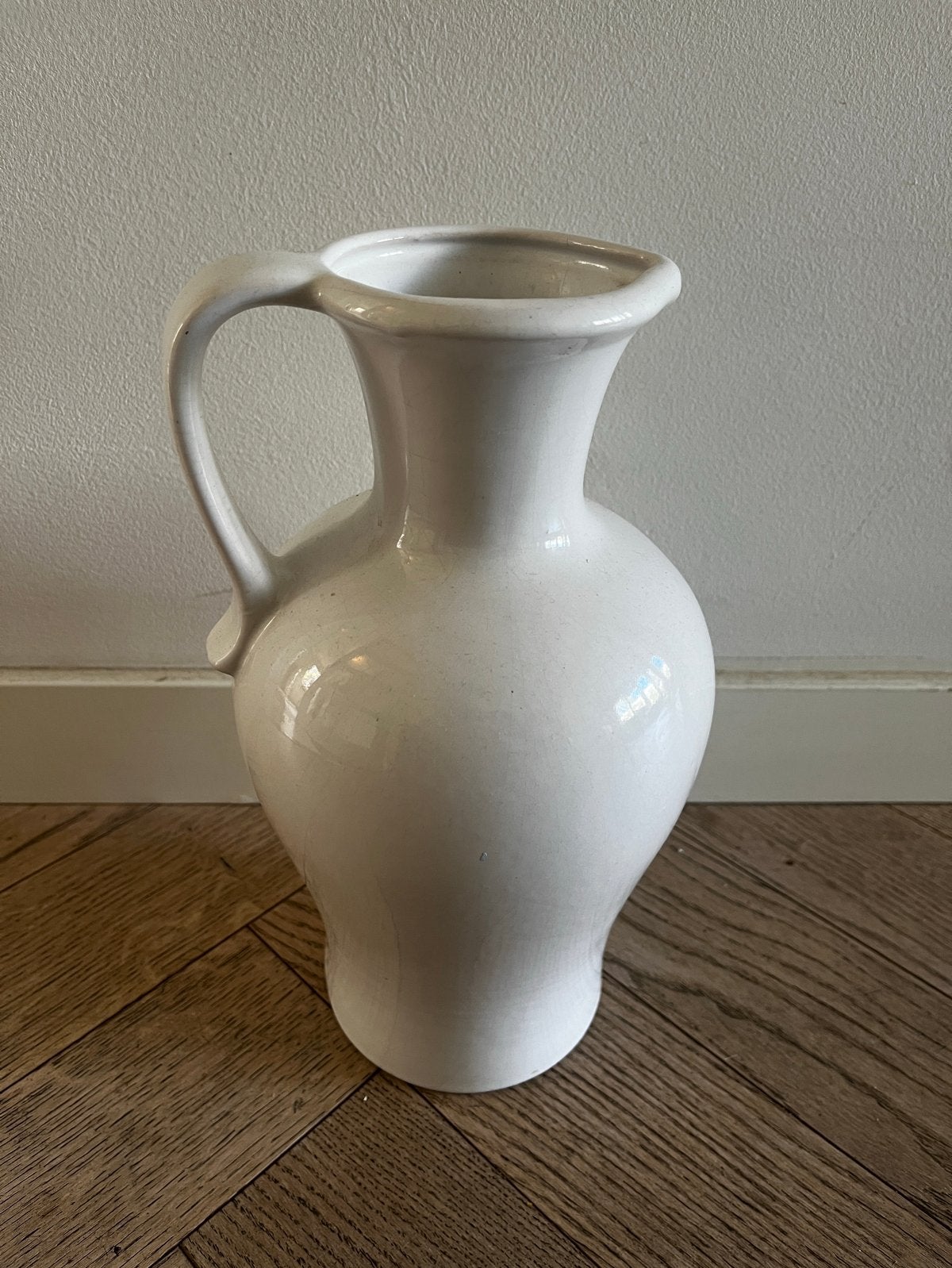 Vintage West Germany Vaas 400-28 Wit - 28 cm, Antiek en Kunst, Ophalen of Verzenden