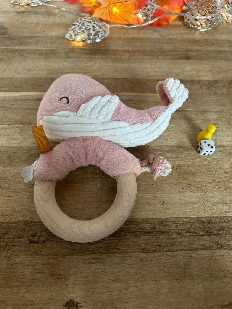 Little Dutch Ringrammelaar Walvis Ocean roze, Ophalen of Verzenden, Zo goed als nieuw, Rammelaar