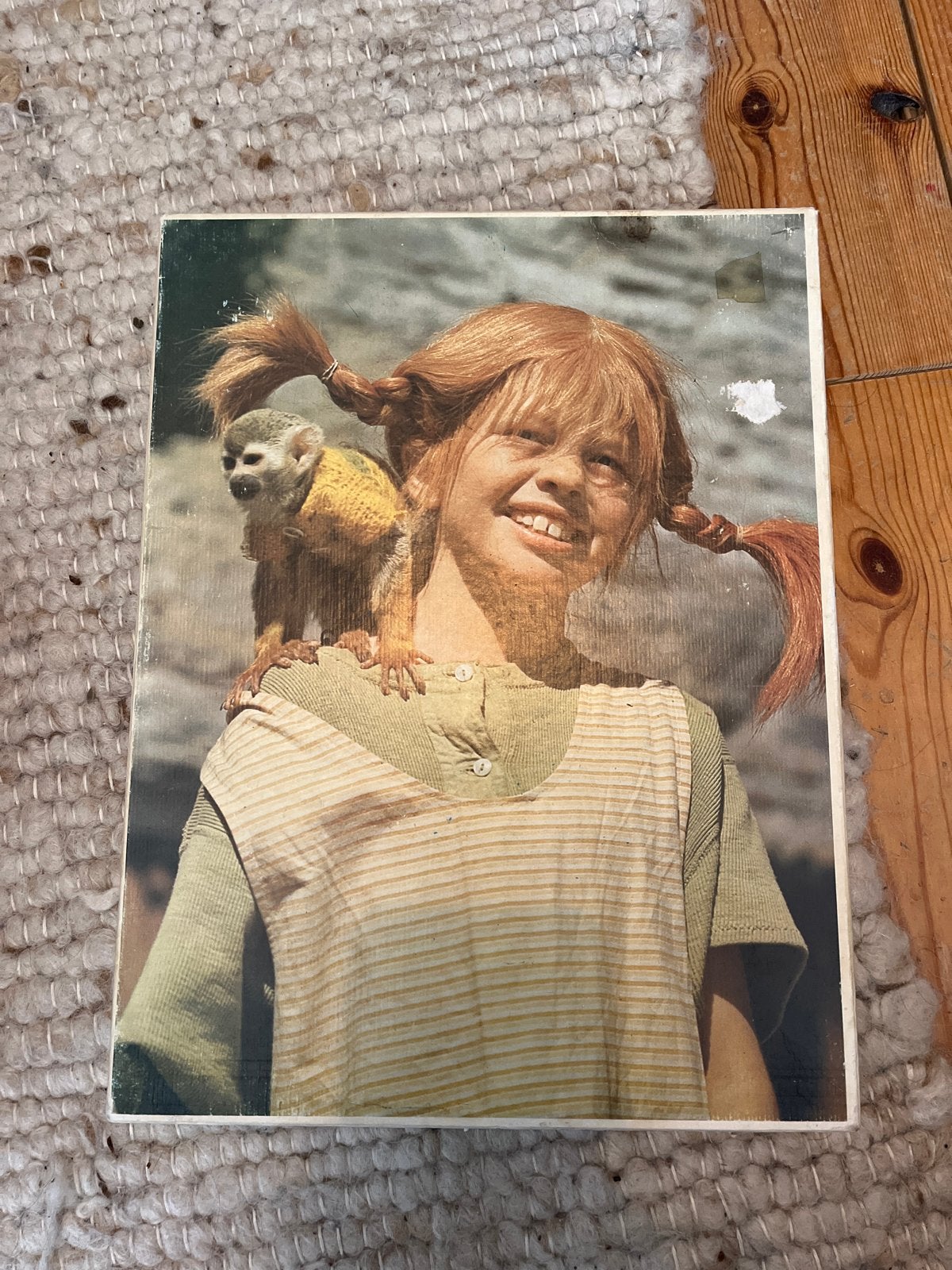 Vintage Pippi Langkous puzzel, 1975, 63 stukjes, Ophalen of Verzenden, Meer dan 50 stukjes, Gebruikt, 6 jaar of ouder