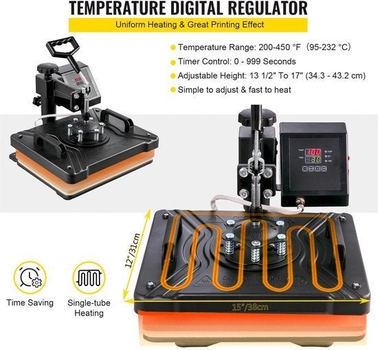 Heat Press - Sublimatieprinter - Heat Press Machine - Transf, Corvance B.V., Verzenden, Nieuw, Corvancebol@gmail.com
