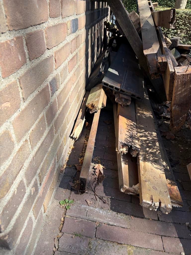 Hardhout uit vijver, Tuin en Terras, Haardhout, Minder dan 3 m³, Ophalen of Verzenden, Overige houtsoorten, Blokken