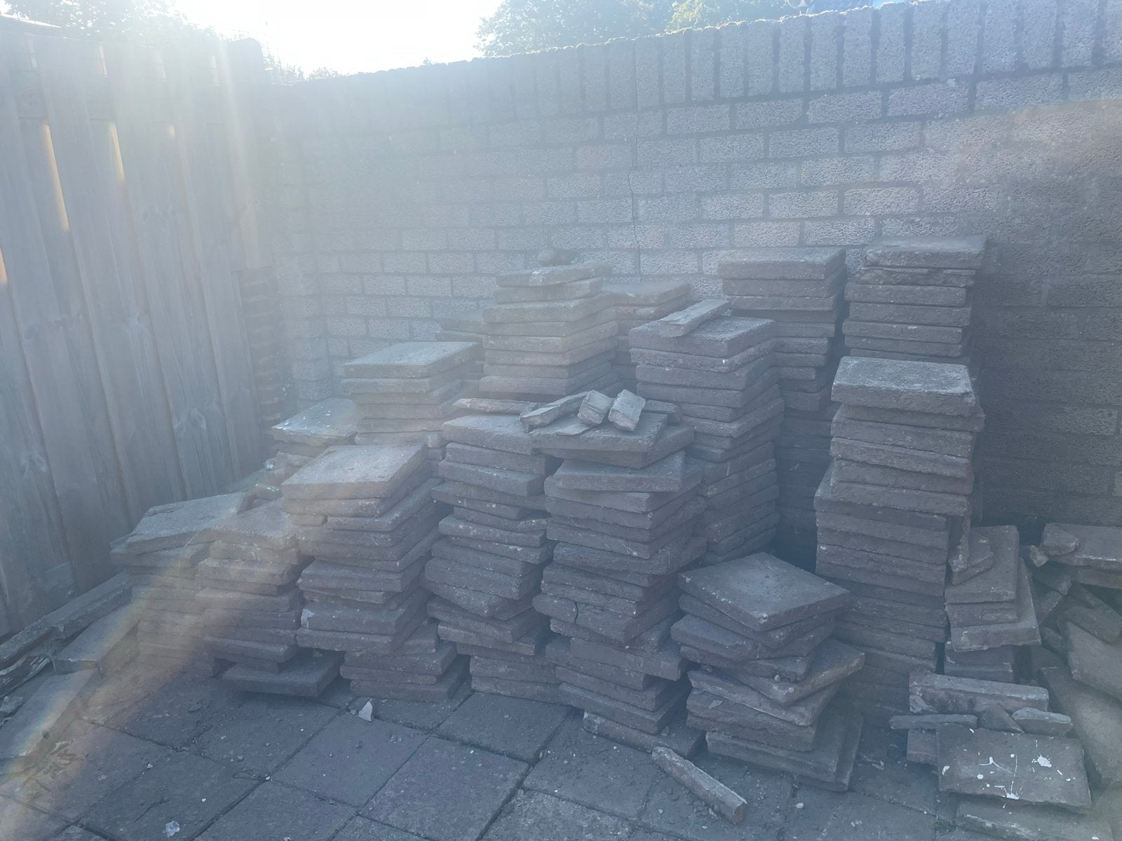 Gratis tuintegels, Ophalen, Gebruikt, 10 m² of meer, Beton