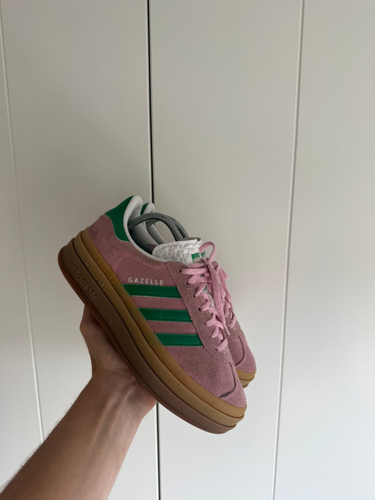 Adidas Gazelle Bold – Groen/Roze – Maat 39, EU, Ophalen of Verzenden, Sneakers of Gympen, Adidas