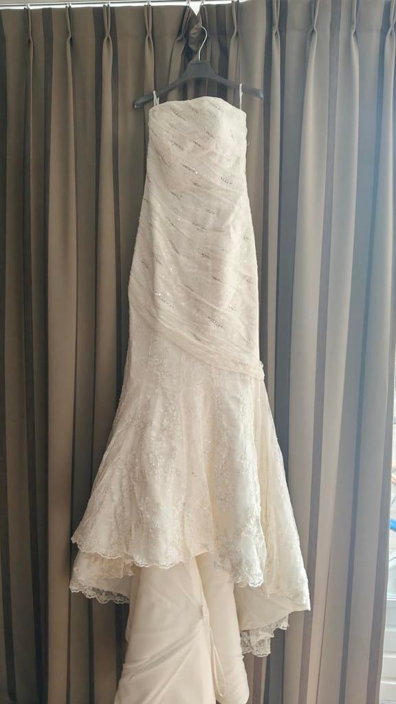 Zeemeermin trouwjurk, Kleding | Dames, Trouwkleding en Trouwaccessoires, Ophalen of Verzenden, Zo goed als nieuw, Wit, Trouwjurk