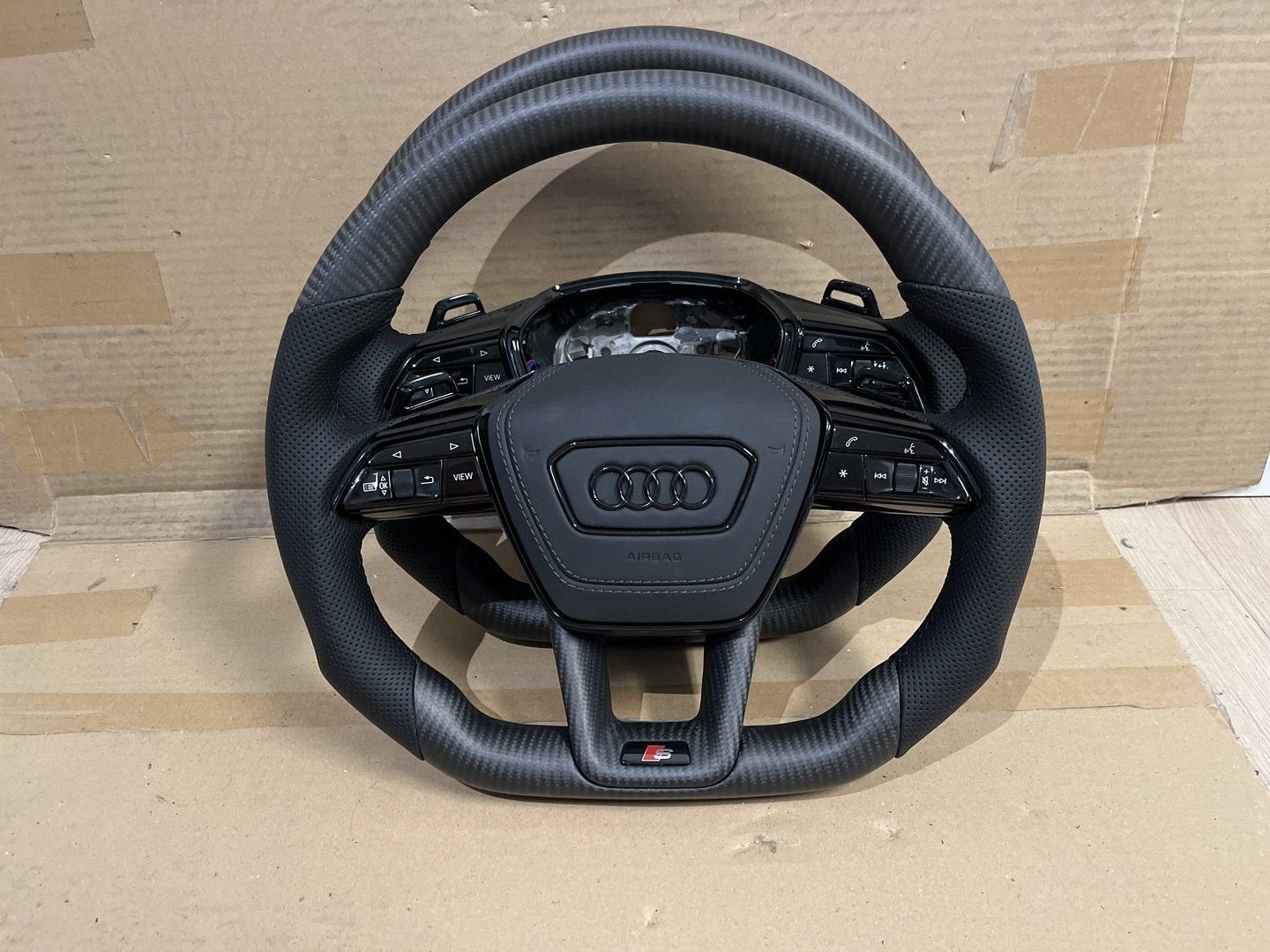 Uniek Audi carbon mat stuur a6 a7 etron, Auto-onderdelen, Besturing, -, -, Nieuw, -