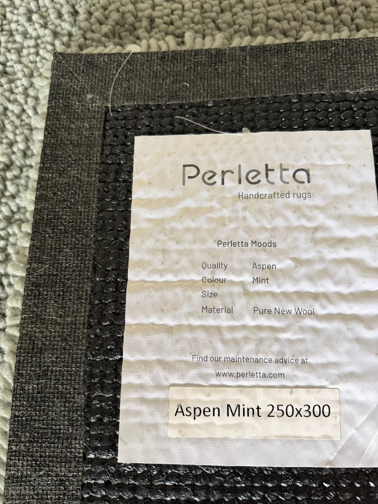 Perletta vloerkleed Aspen Mint, Ophalen, Gebruikt, 200 cm of meer, 200 cm of meer