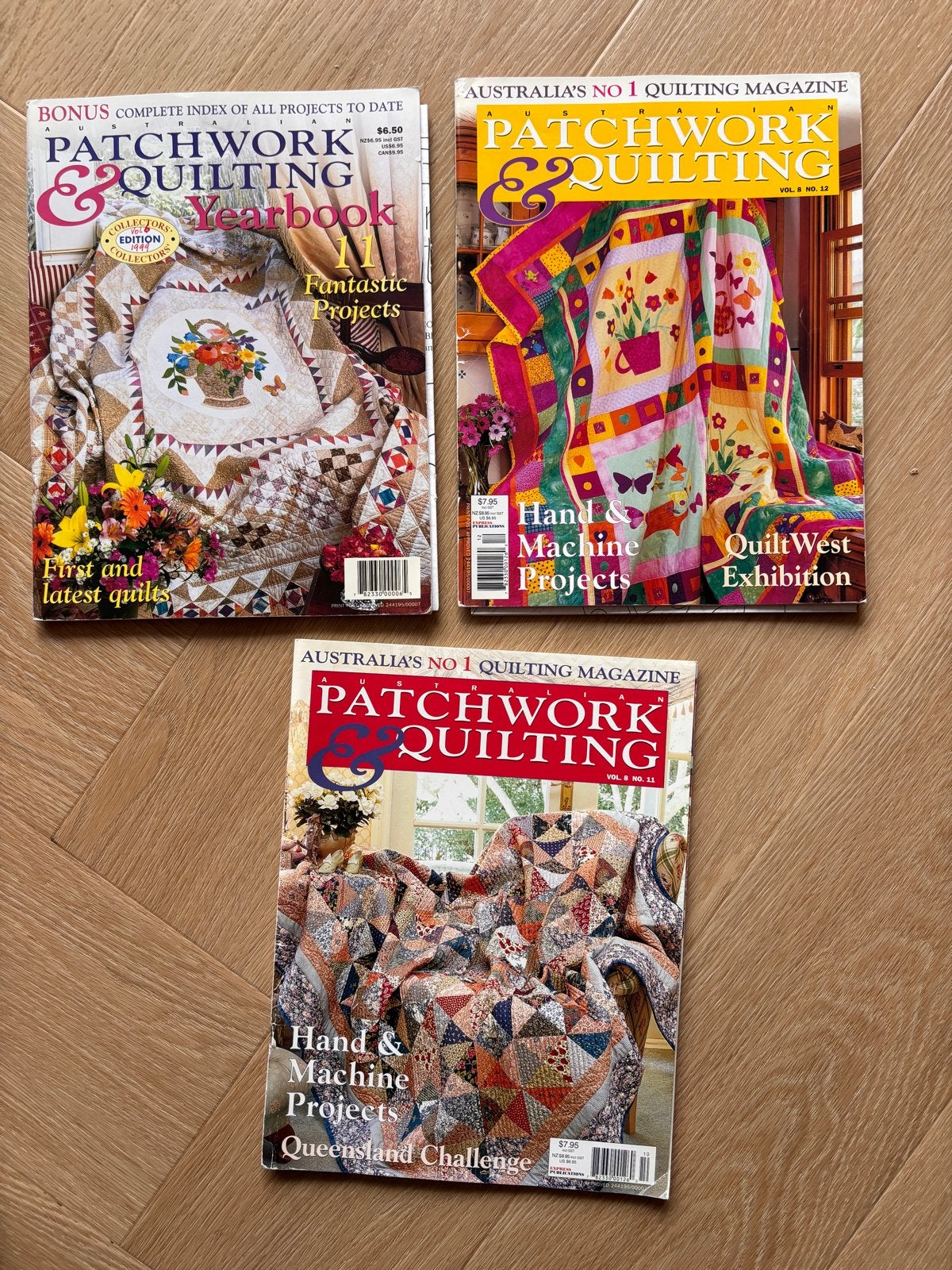 Patchwork & Quilting Magazine - 3 nummers, Boeken, Ophalen of Verzenden, Zo goed als nieuw, Overige typen
